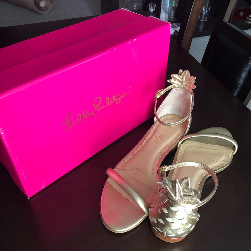 Lilly Pulitzer Laura Sandal Gold Metallic
